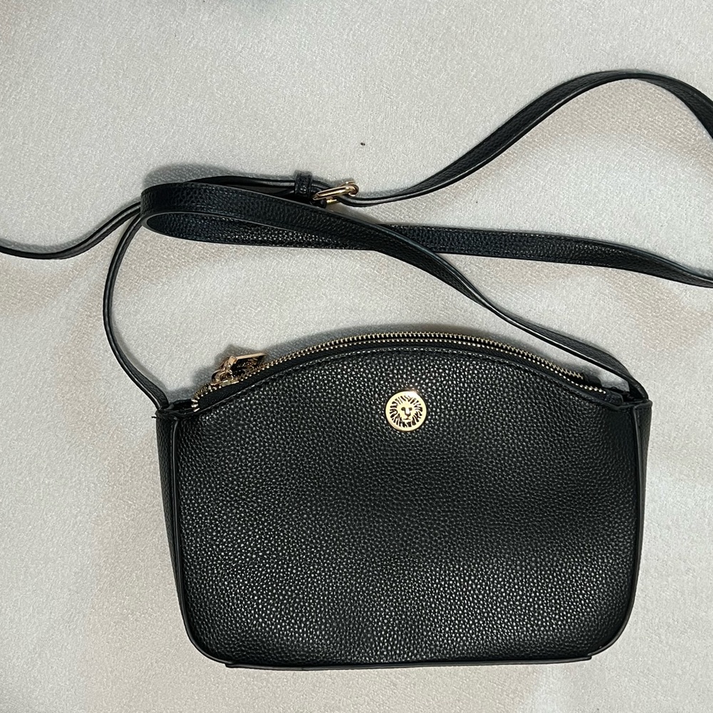 Black Leather Crossbody Bag
